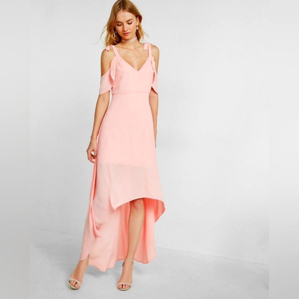 New Express Cold Shoulder High-low Dress
